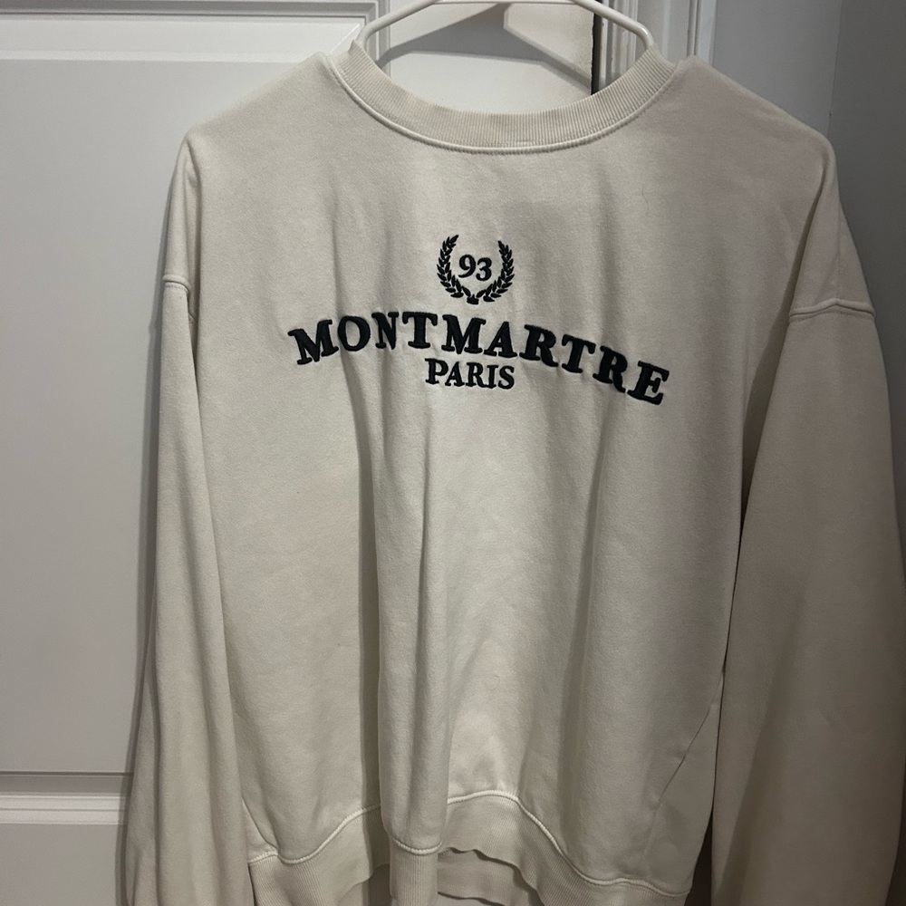 H&M Cream Sweatshirt Soft Cotton Casual
